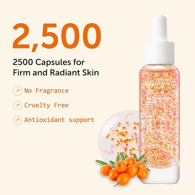 SERUMKIND Vitamin C Serum for Korean Face Skincare – Brightening for Dark Spots, Pore Refining, Discoloration Correcting – With Niacinamide – Reduces Fine Lines and Wrinkles