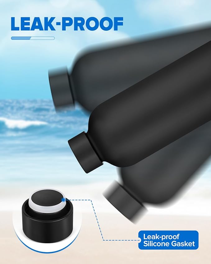 Insulated Water Bottle with Lid, 25 oz Reusable Leak-Proof Metal Stainless Steel Water Bottles for Travel, Sports, Gym, Outdoor (Black)