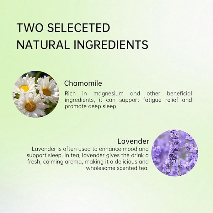 HANFANGLING Chamomile and Lavender Herbal Tea Stress Relief Support Sleep - Savor the Floral Scent 20 tea bags 0.85oz