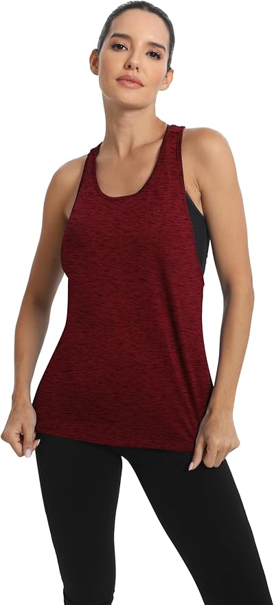 ICTIVE Workout Tops for Women Sleeveless Open Back Muscle Racerback Exercise Tank Shirts