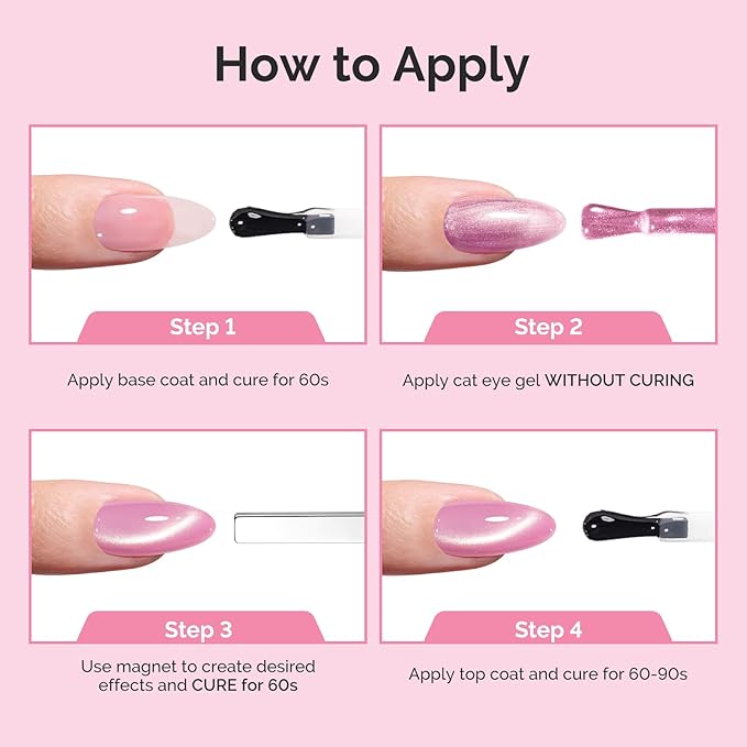 MelodySusie Velvet Gem Red Green Cat Eye Set Cat Eye Gel Nail Polish Set 6 Pcs, 0.26 Fl Oz Glitter Holographic Magnetic Nail Polish with Magnet, UV Nail Polish for Nail Art Manicure Salon DIY at Home