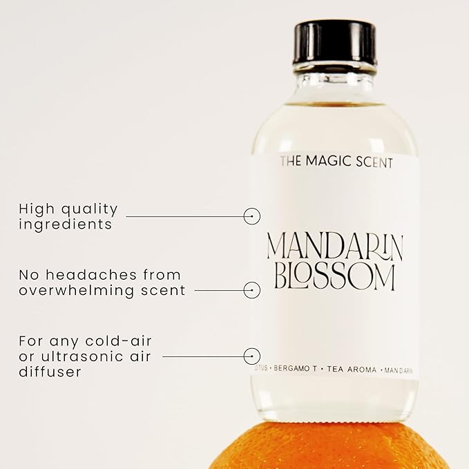 The Magic Scent Mandarin Blossom Diffuser Oil - Hotel & Home Luxury Scents Inspired by St. Regis Hotel, Maldives - Diffuser Oil Scents for Home Designed for Use in All Diffusers - 8.5 fl oz, 250 mL