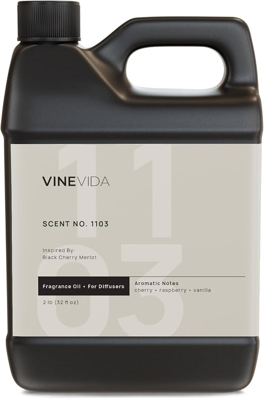 VINEVIDA [32 Fl Oz] Scent NO. 1103 Fragrance Oil for Cold Air Diffusers, Aromatic Notes of Cherry Raspberry Vanila, Essential Oils for Diffuser Oil Refill & Air Freshener Room Spray