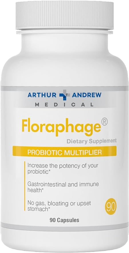 Arthur Andrew Medical, Floraphage, Prebiotic Formula and Probiotic Multiplier, 90 Capsules