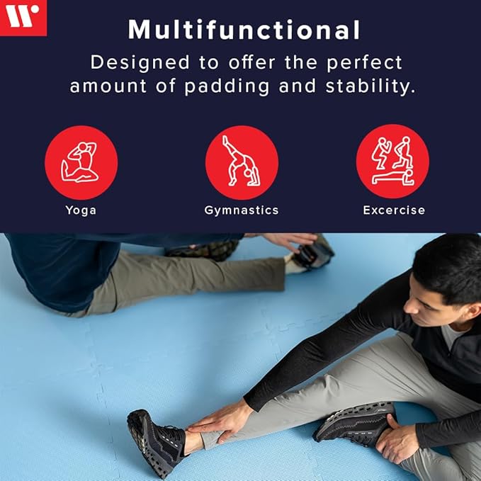 We Sell Mats – ½ Inch Thickness Multipurpose EVA Foam Floor Tiles – Interlocking Floor Mat for Indoor Gym, Playroom, and Home Use