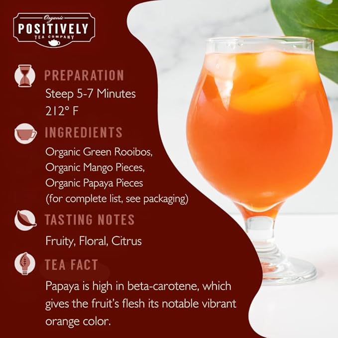 Organic Positively Tea Company, Island Breeze Rooibos Tea, Loose Leaf, 4 Ounce