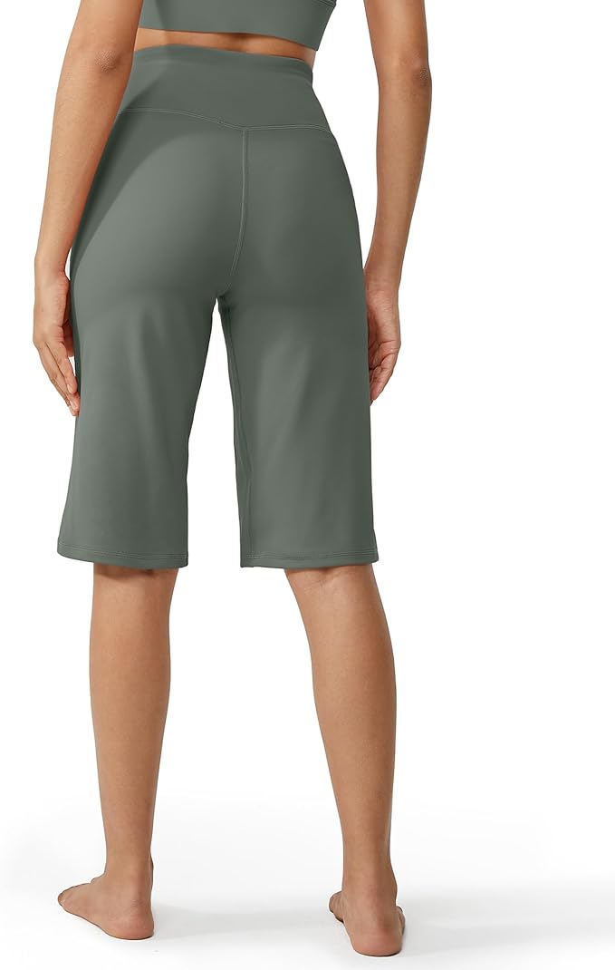 Promover Capri Pants for Women Wide Leg Yoga Cropped Pants with Pockets Loose Casual Summer Pants