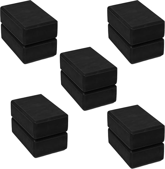 3" Yoga Block, 10 Pack Bulk EVA Foam Yoga Blocks, Firm and Supportive Yoga Brick, Balance Foam for Stretching, Pilates, and Workout, 3" x 6" x 9"
