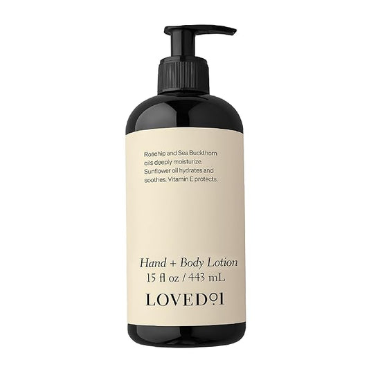 Loved01 Hand & Body Lotion, John Legend Skincare, Fragrance-Free, Daily Lightweight Cream, Formulated with Shea Butter & Vitamin E, 15 oz