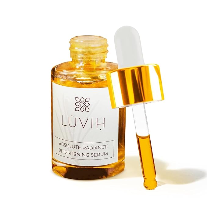 LUVIH Absolute Radiance Face Serum with Saffron & Licorice – Ayurvedic Brightening & Dark Spot Corrector for Pigmentation, Sun Damage & Uneven Skin Tone – 30 mL