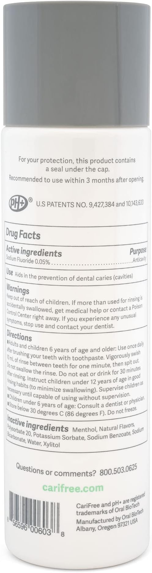 CariFree Maintenance Rinse, Variety Pack with 3 Flavors (Mint, Citrus, Grape), Fluoride & Xylitol Mouthwash, Dentist Recommended, Anti-Cavity Oral Care, Neutralizes pH, Dentist Developed
