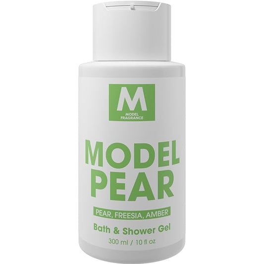 Model Pear Gourmand Body Gel | Pear, Amber, and Freesia Scented | Hydrating, Nourishing, and Refreshing Shower Gel | Scented Spa Products | Premium Body Cream for Clean, Soft Skin