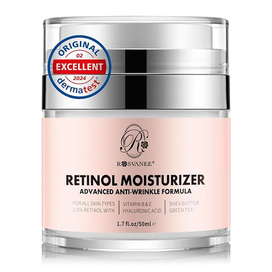 Retinol Cream Face Moisturizer for Women Men Anti Aging Wrinkle Cream with Retinol, Nacinamide, AH-8 Peptides, Botanical Extracts Facial Eye Cream for Day Night