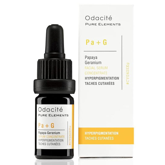 Odacité Brightening Serum Concentrate with Papaya + Geranium for Hyperpigmentation and Glow, Anti-Aging & Dullness - Helps Reduce Look of Dark Spots & Uneven Skin Tone - .17 Fl. Oz