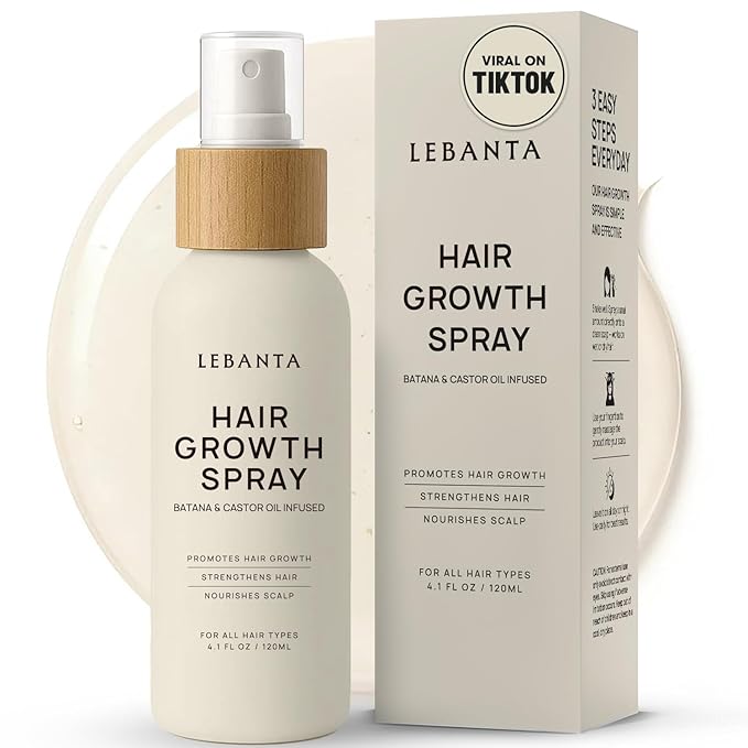Hair Growth Oil Spray - 100% Pure Ingredients For Non Greasy, Thicker & Stronger Hair - Organic Batana, Castor, Biotin, Saw Palmetto, and Rosemary Oil for Men & Women Scalp - 4.1 Fl Oz