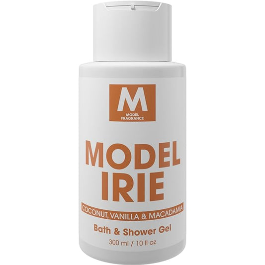 Model Irie Gourmand Body Gel | Coconut, Vanilla, and Macadamia Scented | Hydrating, Nourishing, and Refreshing Shower Gel | Scented Spa Products | Premium Body Cream for Clean, Soft Skin