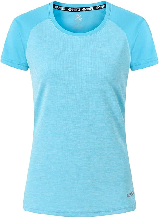 MoFiz Women's Short Sleeve UPF 50+ Sun Protection Sports T-Shirt Quick Dry Running Workout Athletic Tee Top