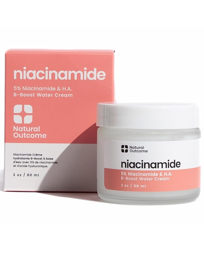 natural outcome Niacinamide Moisturizer – Oil-Free Non-Comedogenic Face Moisturizer with Niacinamide, Lightweight Hydrating Cream for All Skin Types, Vegan, Organic, and Cruelty-Free Skincare
