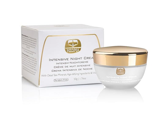 KEDMA Intensive Night Cream – Anti-Aging Moisturizer with Dead Sea Minerals, Retinol & Botanical Extracts – Hydrating Night Cream for Fine Lines & Wrinkles - 1.76 oz