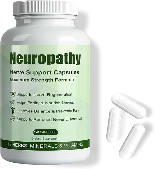 Neuropathy Pills for Nerve Discomfort, Nerve Support Supplement with Alpha Lipoic Acid 600 Mg & Acetyl L-Carnitine,Enhance Nerve Calming, Strength for Nerve Discomfort Support, 120 Count