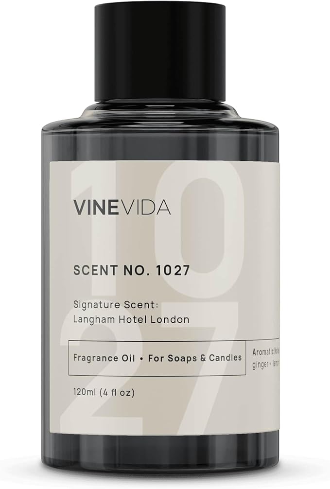 VINEVIDA Scent NO. 1027 Fragrance Oil for Cold Air Diffusers - 120mL (4oz) - Inspired by: Langham Hotel London - Hotel Scents for Home