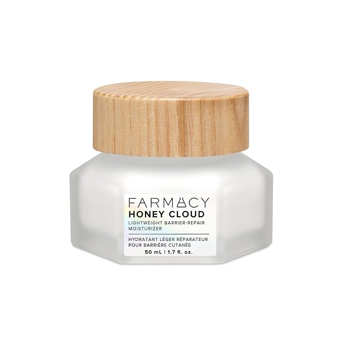 Farmacy Honey Cloud Lightweight Face Moisturizer - Silky & Hydrating Face Lotion Infused with Hyaluronic Acid, Peptides & Chamomile - Soothing Daily Facial Moisturizer for Sensitive Skin (50ml)