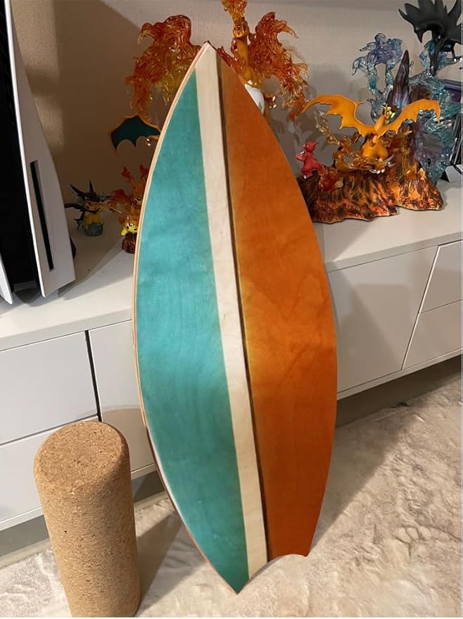 Balance Board Indoor Surfboard Surf Style Home Fitness with Wheel for Exercise, Athletic Training and Board Sports - Fun Workout Equipment For Balance, Stability and Improving Core Strength