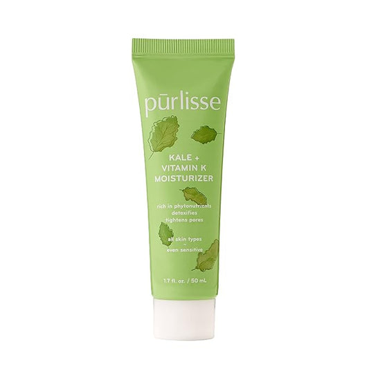pürlisse Kale + Vitamin K Hydrating Face Moisturizer - Face Moisturizer for Detoxifying & Pore Tightening - Packed with Antioxidants for Smooth, Radiant & Youthful Skin (1.7 Fl oz)
