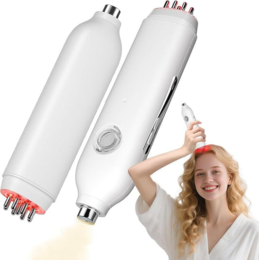 Morfone New Upgraded 3-in-1 Hair Oil Applicator, Red Light Therapy with Nano Mist Sprayer, Electric Scalp Massager Hair Growth,4 Customizable Massage Modes for Men & Women Homeuse