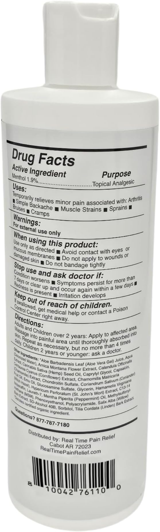 Real Time Pain Relief MAXX Plus - 16oz Bottle | Intensive Formula with 19 Natural Ingredients Including Hemp Oil | Fast-Acting Relief for Muscle Pain, Arthritis, Backaches, and More