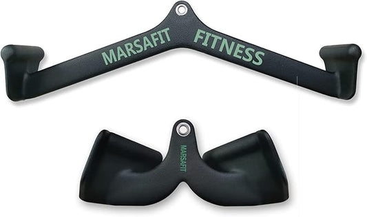 Home Gym Fitness Rowing T-bar V-bar Pulley Cable Machine Attachment, Bicep Curl Tricep Lat pulldown Bar Back Strength Training Handle Grips Lat Pull Down Bar for Seat Row Workout