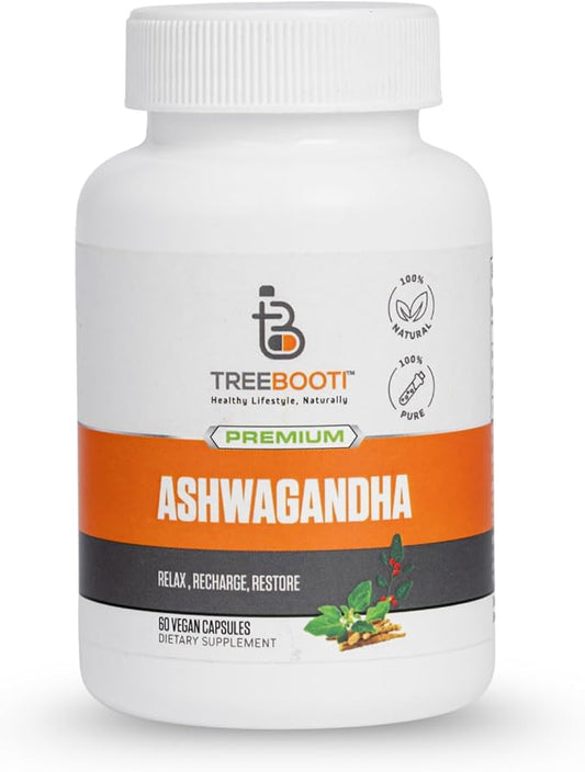 Premium Ashwagandha 800mg – High Potency Root Extract | Non-GMO, Gluten-Free – 60 Capsules