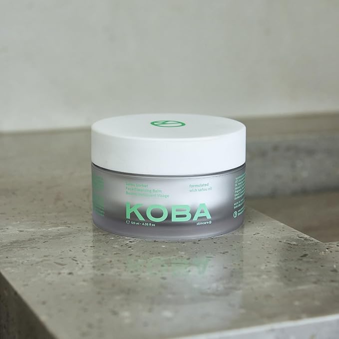 KOBA Safou Sorbet Cleansing Balm - Refreshing & Hydrating Cleansing Balm - For All Skin Types - Floral, Fresh, & Woody Fragrance - Vegan - Natural Ingredients - Safou Oil, Shea Butter, & Jojoba Oil
