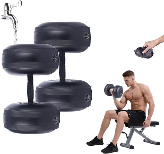 Water Filled Dumbbells Set - Water Filled Weights - Portable Travel Weights - Weights Adjustable Dumbbells - Portable Fitness Equipment - Strength Training - Fitness and Shaping