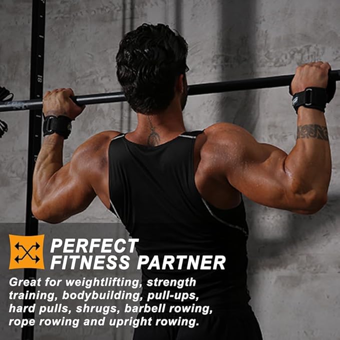 Wrist Straps for Weightlifting for Maximum Grip Support - Lifting Deadlift Strap & Weight Lifting Grips Gloves for Working Out Pull Up Deadlifting & Shrugs