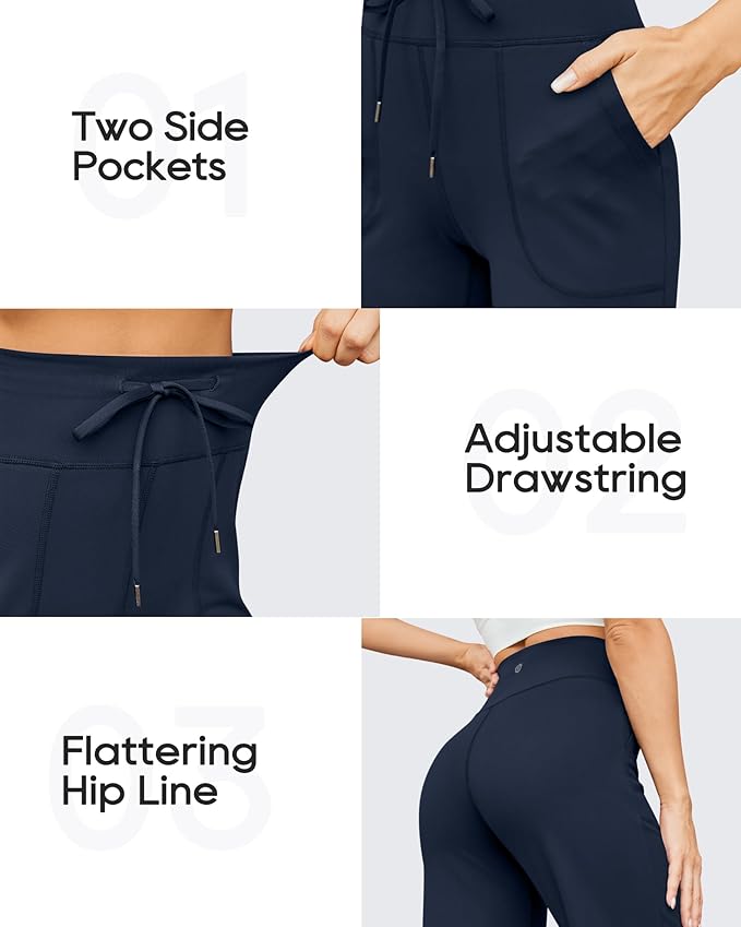 G4Free EverGoing Wide Leg Pants for Women Yoga Pants High Waist Sweatpants with Pockets Stretch Lounge Pants Comfy
