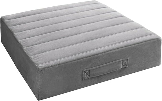 Codi Thick Replacement Couch Cushions, Upholstery Foam with Washable Covers for Sofa Cushion Chair Meditation - 24 × 24 × 5 Inch | High Density Foam, Grey