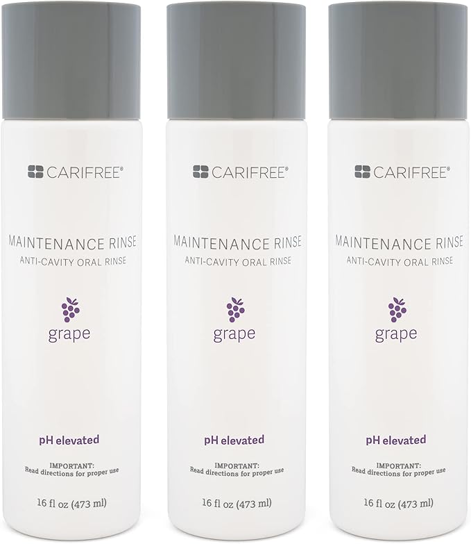 CariFree Maintenance & Prevention Kit, Grape | Anti-Cavity Fluoride Toothpaste & Mouthwash Freshens Breath and Moistens Mouth | Dentist Recommended for Oral Care (3-Month Supply)
