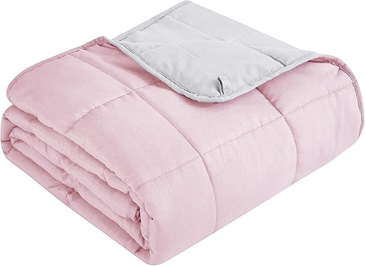 Topcee Weighted Blanket for Adults (15lbs 48"x72"), Minky Dots Heavy Blanket for Woman, Man Sleeping, Soft, Cozy and Cooling Weighted Throw Blankets, Machine Washable, Grey