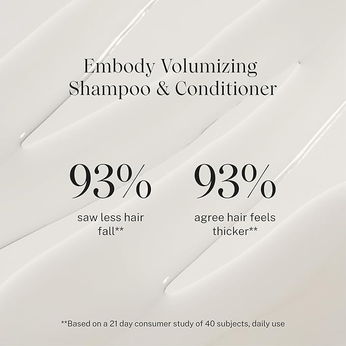JVN Embody Volumizing Shampoo & Conditioner Bundle (20 Fl Oz), Clean, Embody Collection, All Hair Types, Adds Fullness and Restores Shine, Sulfate Free