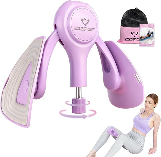 Thigh Trainer for Women, 15-70LB Adjustable Resistance Inner Thigh Exerciser for Pelvic Floor Muscle Repair, Thigh Trainer Kegel Exercise for Shaping, Yoga & Weight Loss at Home Gym