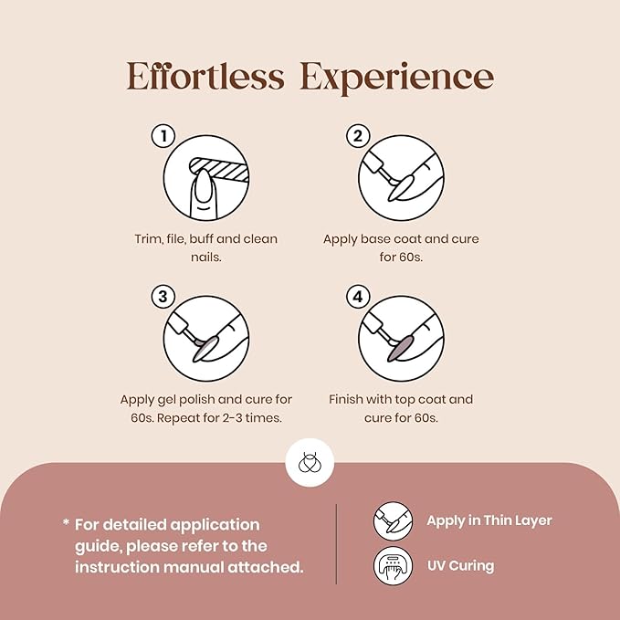 Beetles Brown Gel Nail Polish - 6 Colors Burgundy Brown Neutral Grey Plum Gel Polish Set, Soak Off UV LED Nail Colors for Winter Manicure Gift for Women