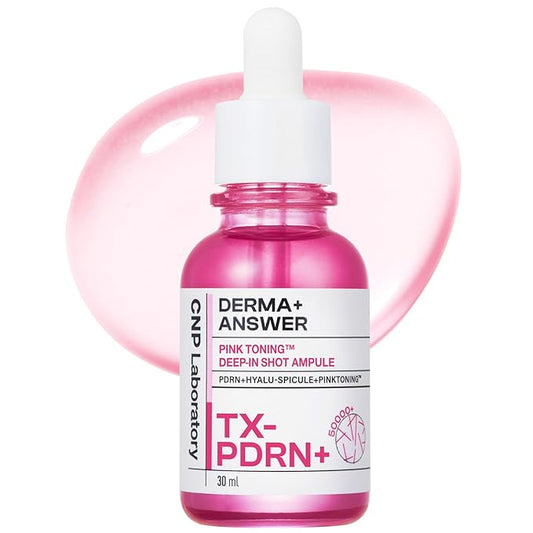 CNP PDRN + Tranexamic Acid Serum 15%, Pink Toning Skin Booster, Niacinamide & Micro-spicules, for Glass Skin, Korean Skin Care, 1. 01 fl. oz.