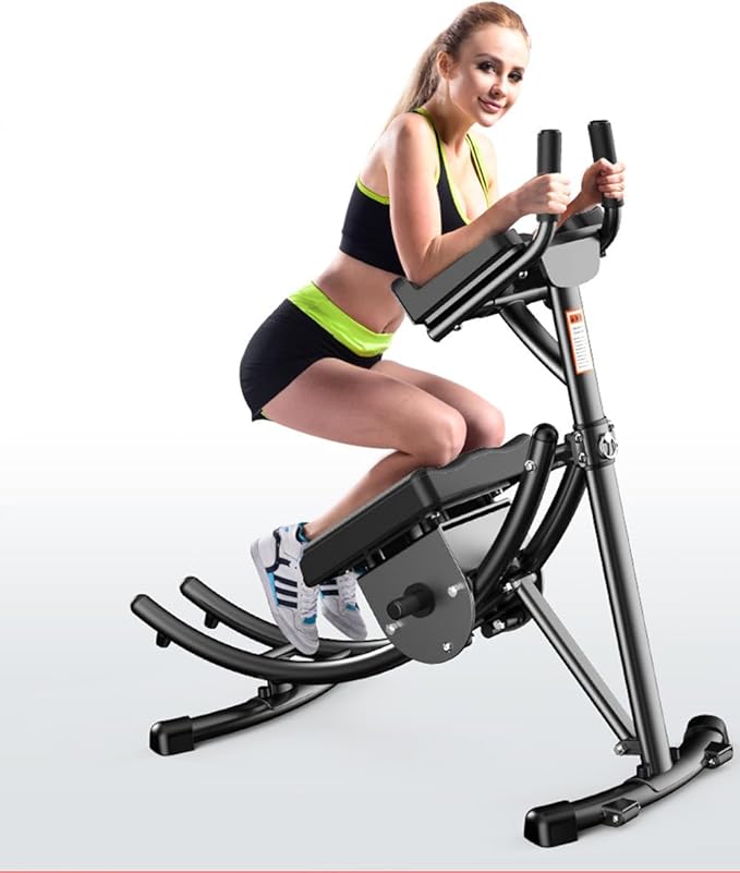 Ab Machine - Adjustable Core Trainer for Home Gym, Foldable Abdominal Strength Training Workout Equipment for Women and Men,Ab Cruncher 550 lbs Weight Capacity Strength Training