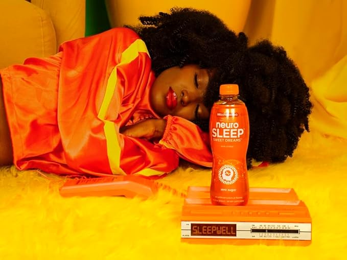 neuroSLEEP, Mellow Mango, Functional Beverage for Restful Sleep, Non-Carbonated, 16.9 Fl Oz (Pack of 12)