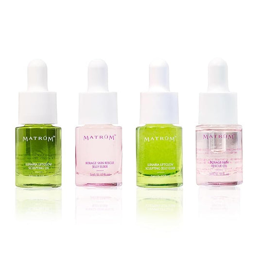 MINI Discovery & Travel Size Set - 4 x Mini Face oil for Deep Repair & Radiance Boost &Firming