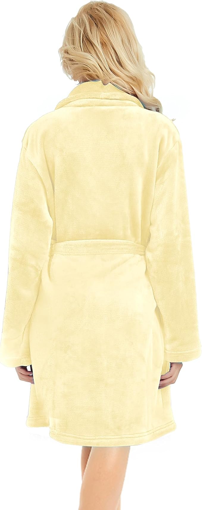 U2SKIIN Women Fleece Robe, Short Cozy Plush Robes for Womens Soft Shawl Collar Warm Spa Bathrobe