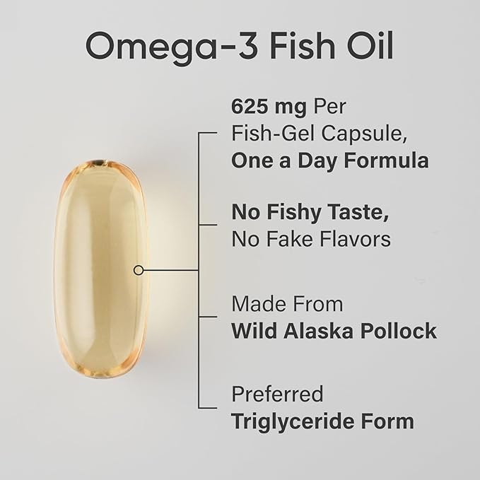 Sports Research® Omega-3 Fish Oil Mini Gels - Sourced from Wild Alaska Pollock w/Omega-3 EPA & DHA - Burpless, Bovine Free, Non-GMO, & MSC Certified Sustainable - 240 Count
