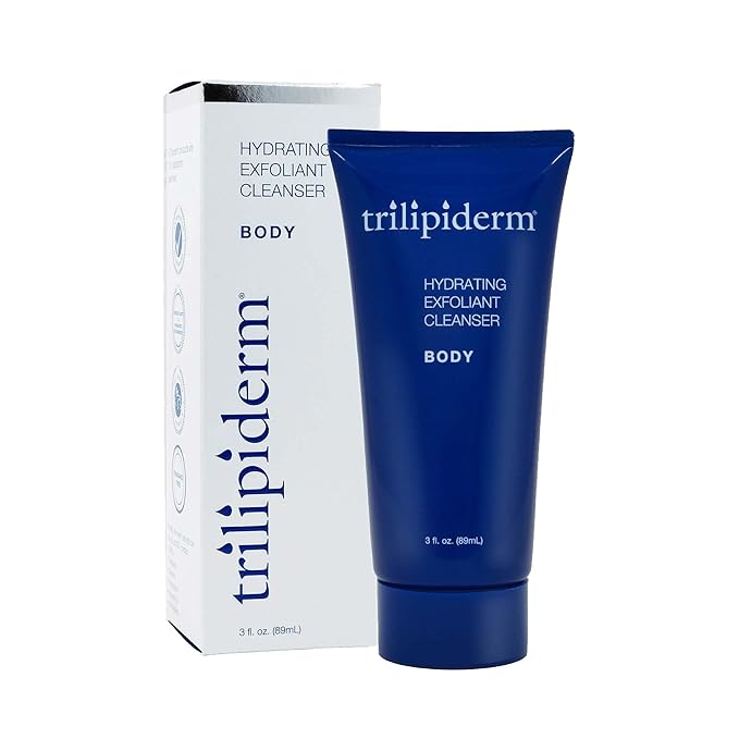 Trilipiderm Hydrating Exfoliant Cleanser – BODY, Antioxidant-Rich 3-in-1 Body Wash, Scrub and Hydrator, 3 Ounce Tube