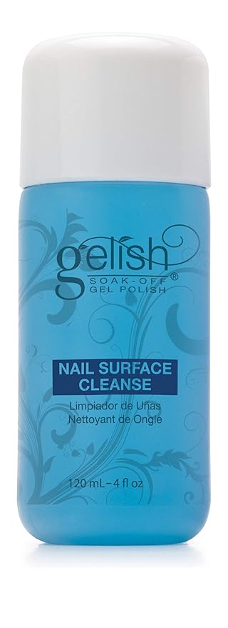 Gelish Nail Surface Cleanse – Gel Top Coat Nail Cleaner, Removes Tacky Residue, High-Shine Finish, Skin-Safe Formula, Smooth & Glossy Results for Perfect Manicure (4 Fl Oz)